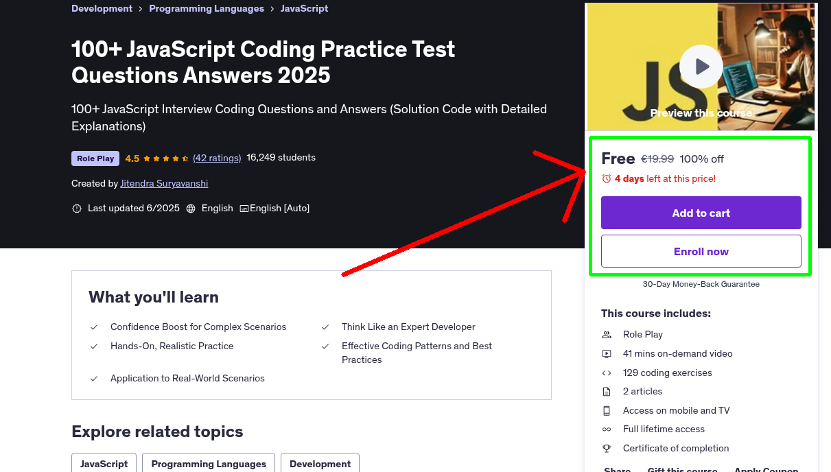 100+ JavaScript Coding Practice Test Questions Answers 2025