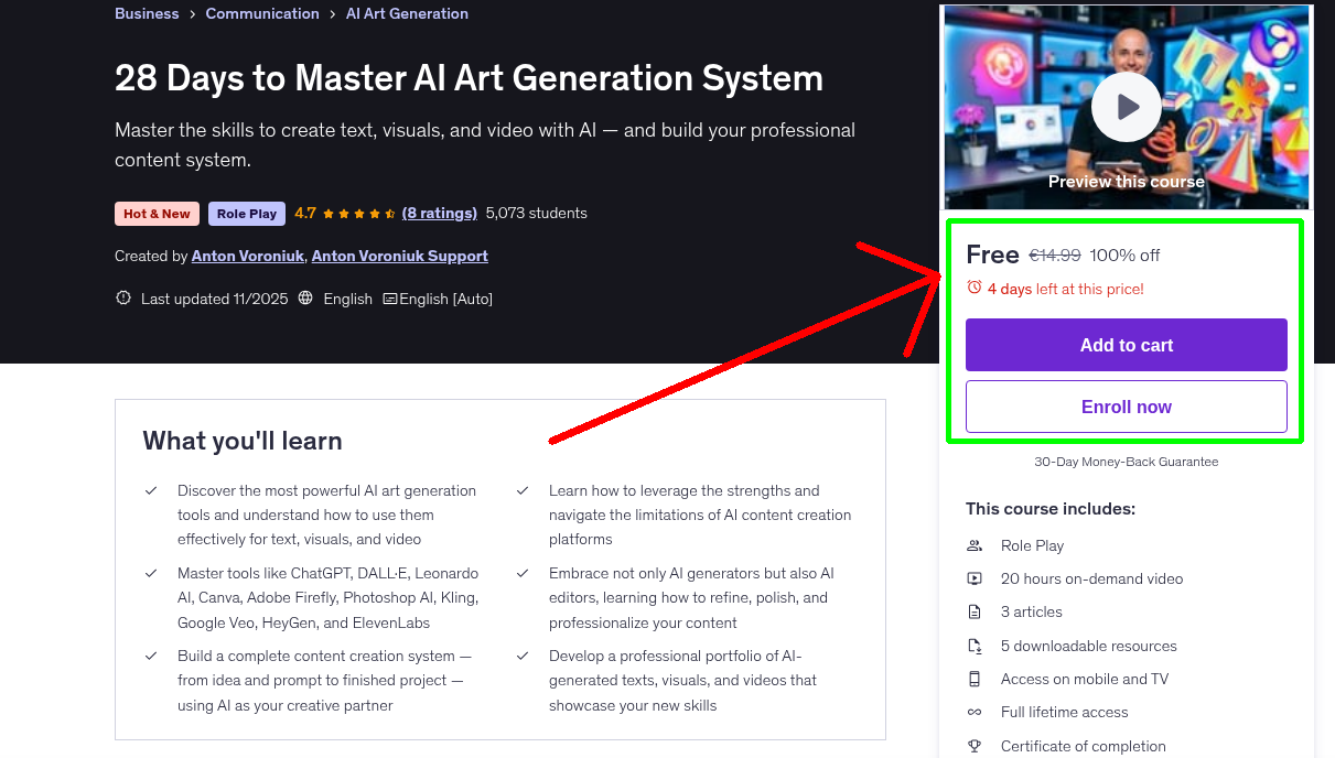28 Days to Master AI Art Generation System