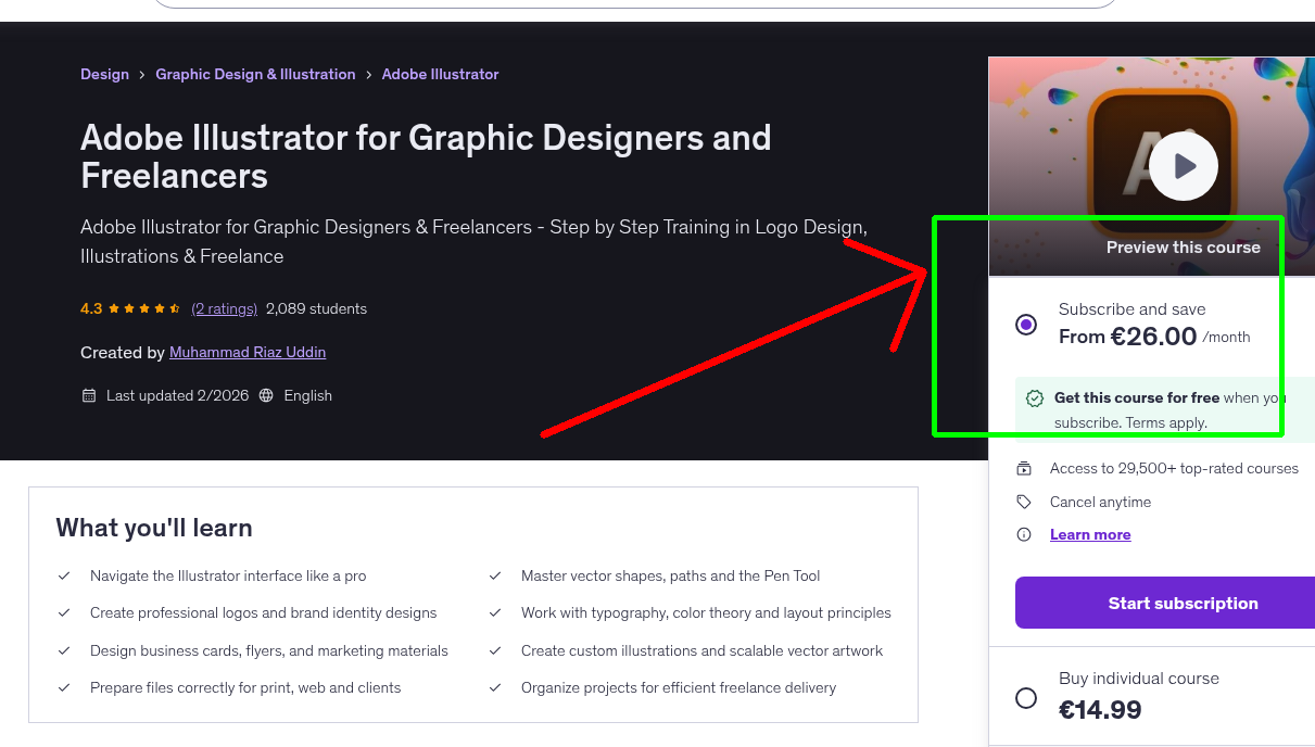 Adobe Illustrator for Graphic Designers and Freelancers