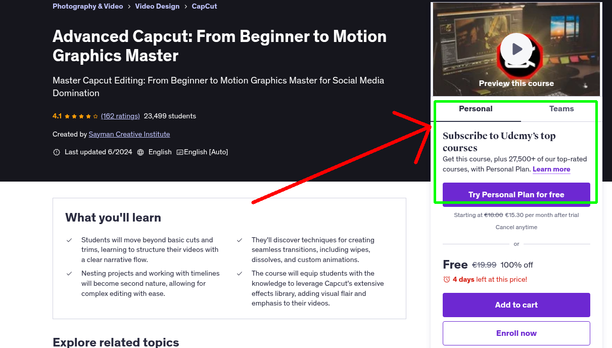 Advanced Capcut: From Beginner to Motion Graphics Master
