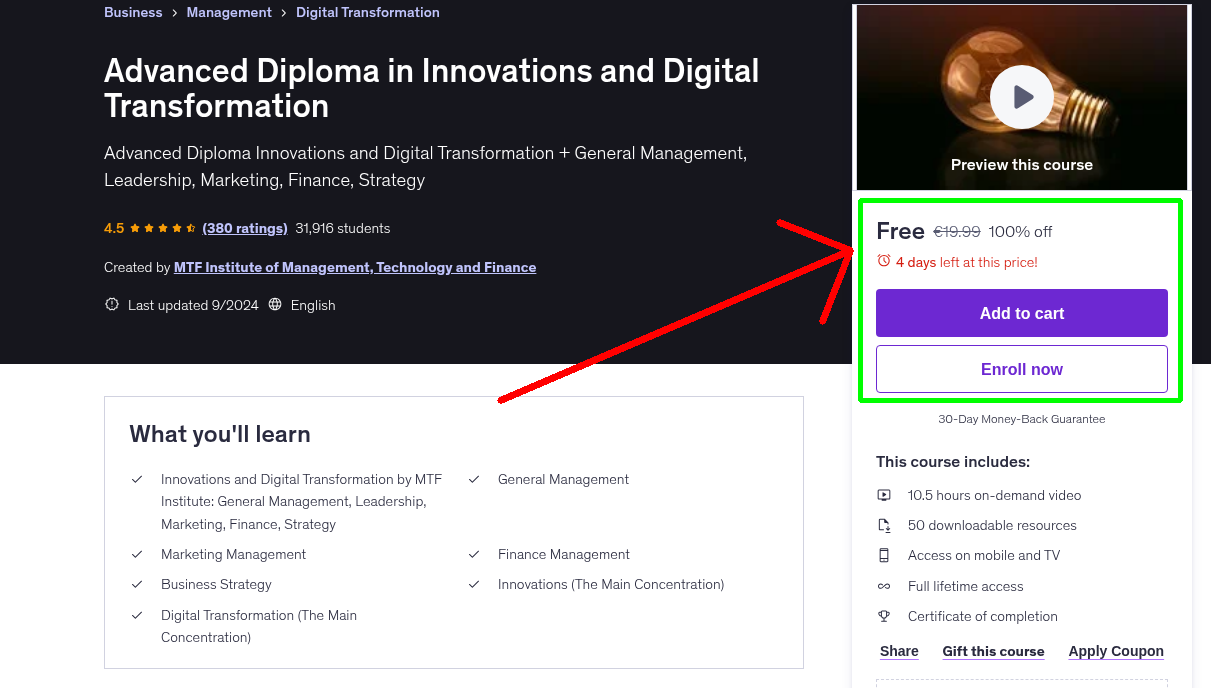 Advanced Diploma in Innovations and Digital Transformation
