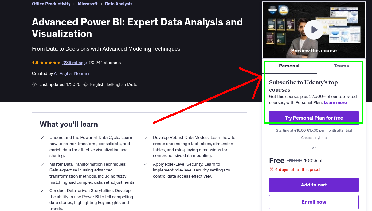 Advanced Power BI: Expert Data Analysis and Visualization