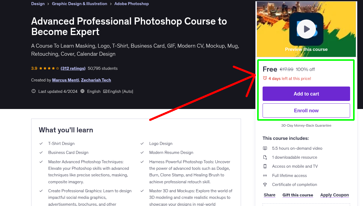 Advanced Professional Photoshop Course to Become Expert