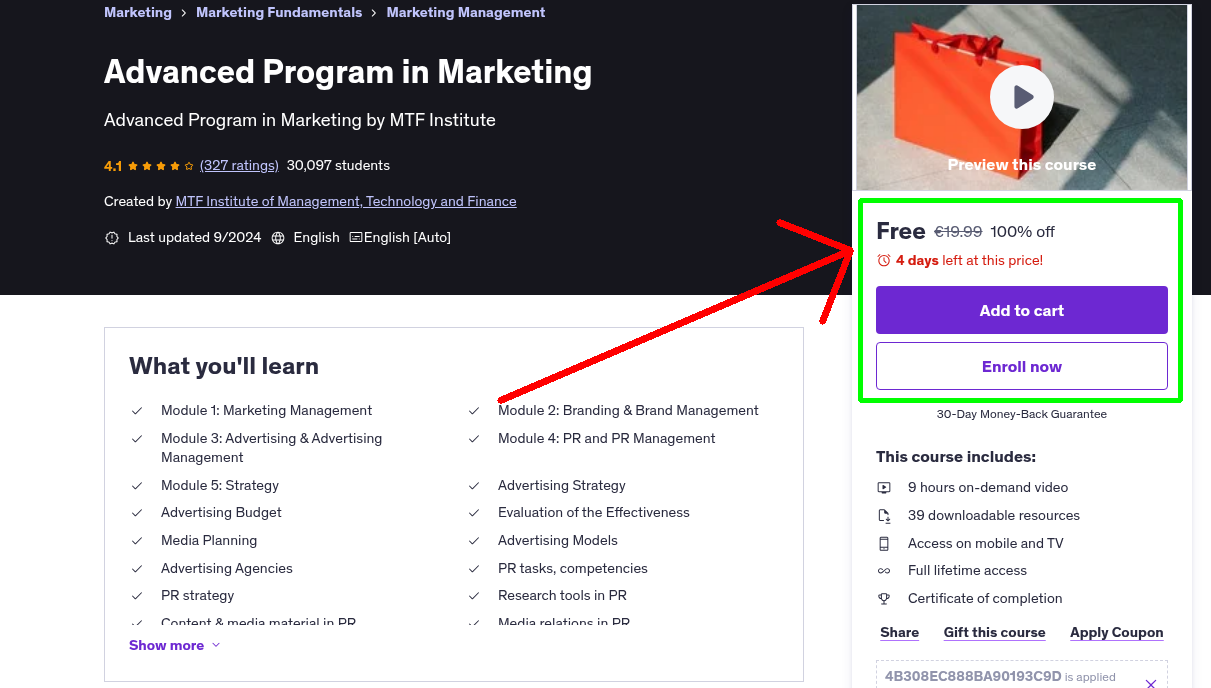 Advanced Program in Marketing