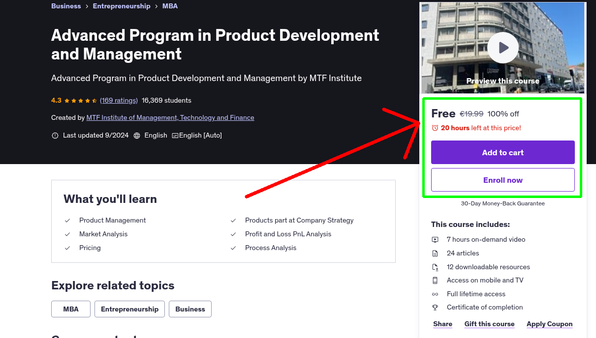Advanced Program in Product Development and Management