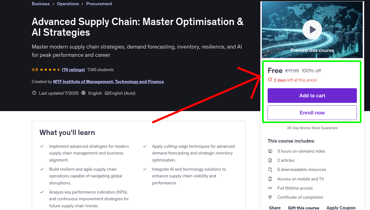Advanced Supply Chain: Master Optimisation & AI Strategies