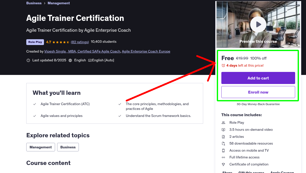 Agile Trainer Certification