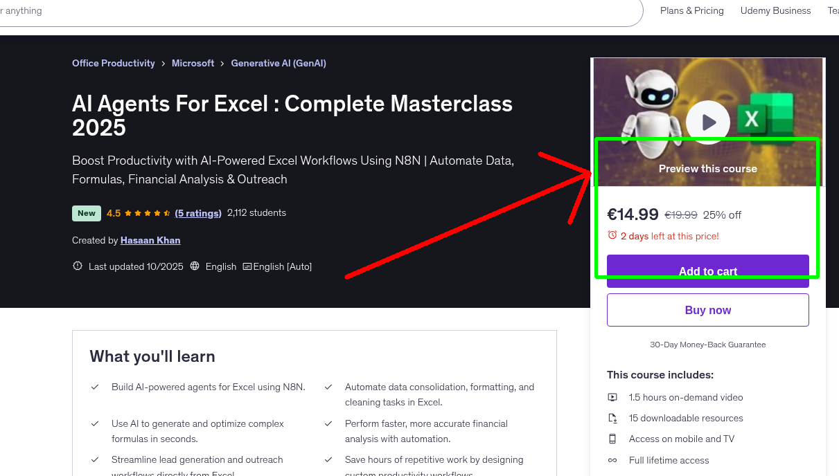 AI Agents For Excel : Complete Masterclass 2025