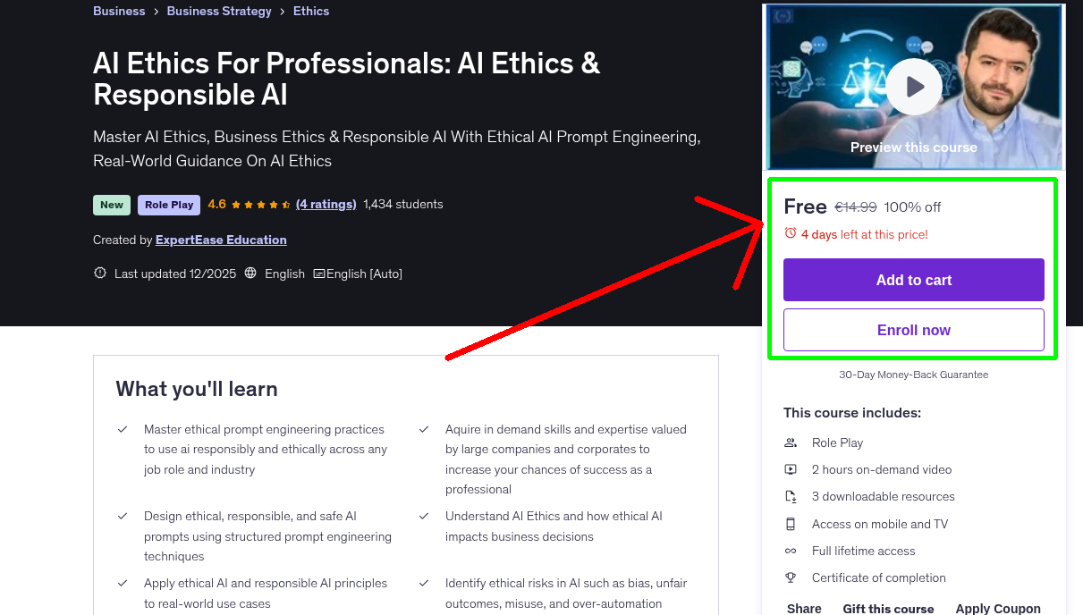 AI Ethics For Professionals: AI Ethics & Responsible AI