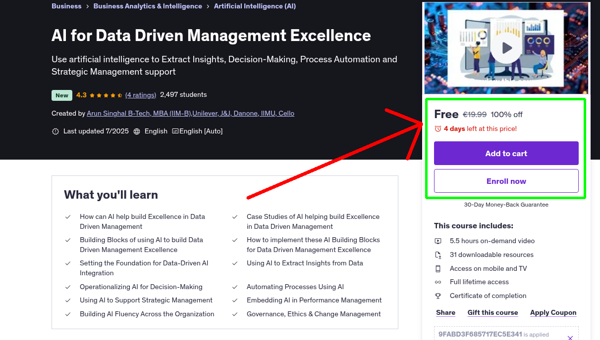 AI for Data Driven Management Excellence
