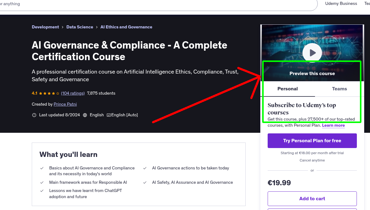 AI Governance & Compliance - A Complete Certification Course