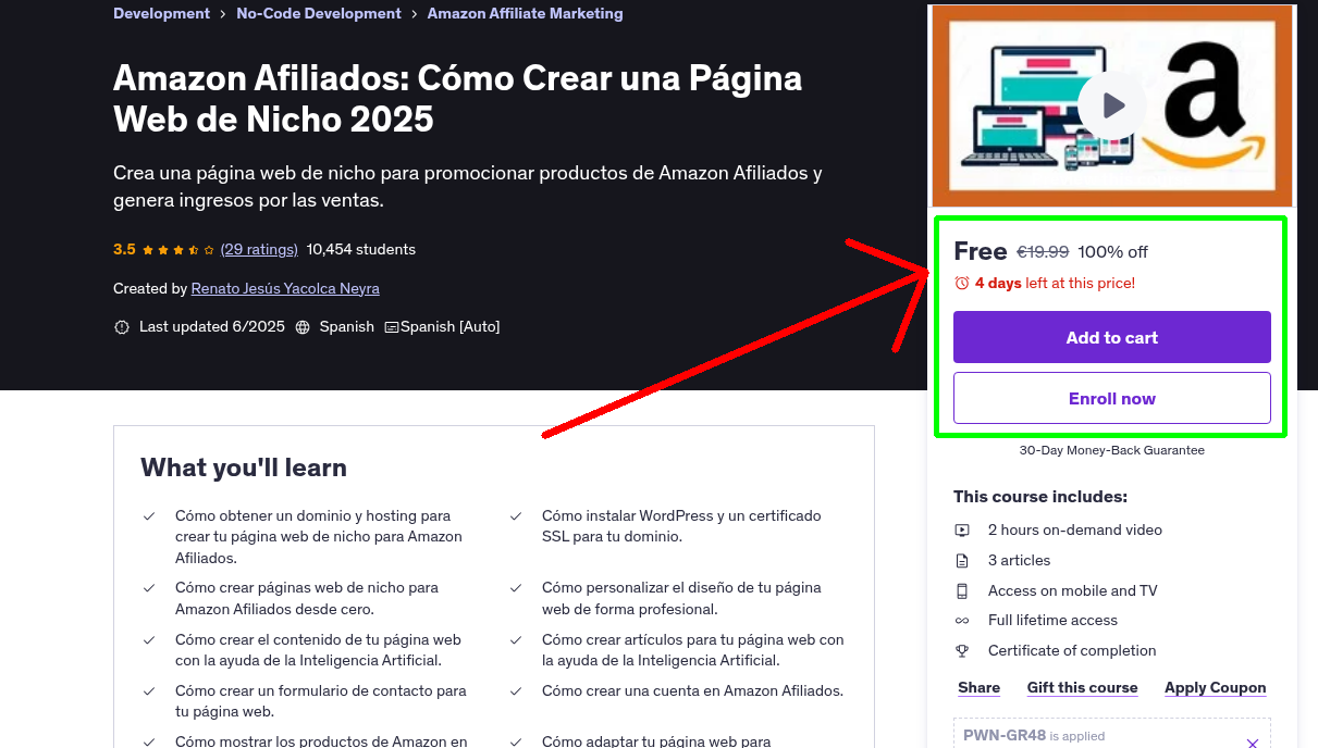 Amazon Afiliados: Cómo Crear una Página Web de Nicho 2025