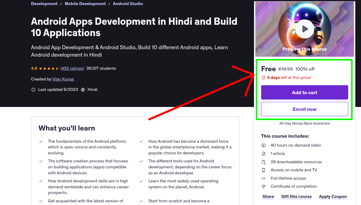 Android Apps Development in Hindi and Build 10 Applications