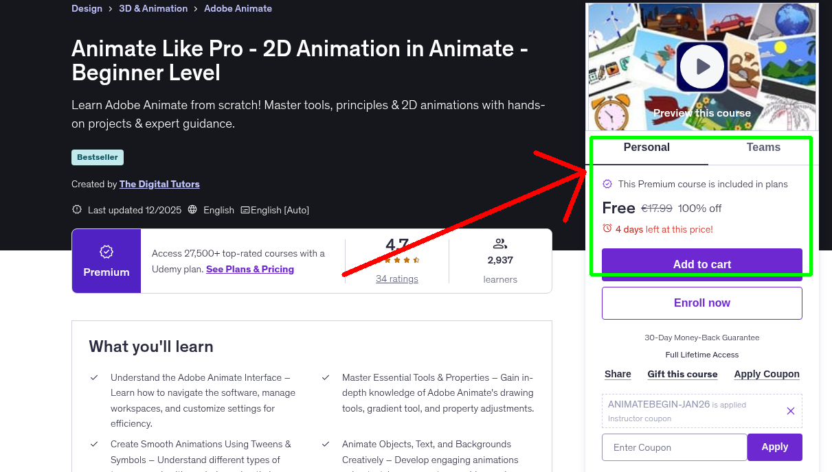 Animate Like Pro - 2D Animation in Animate - Beginner Level
