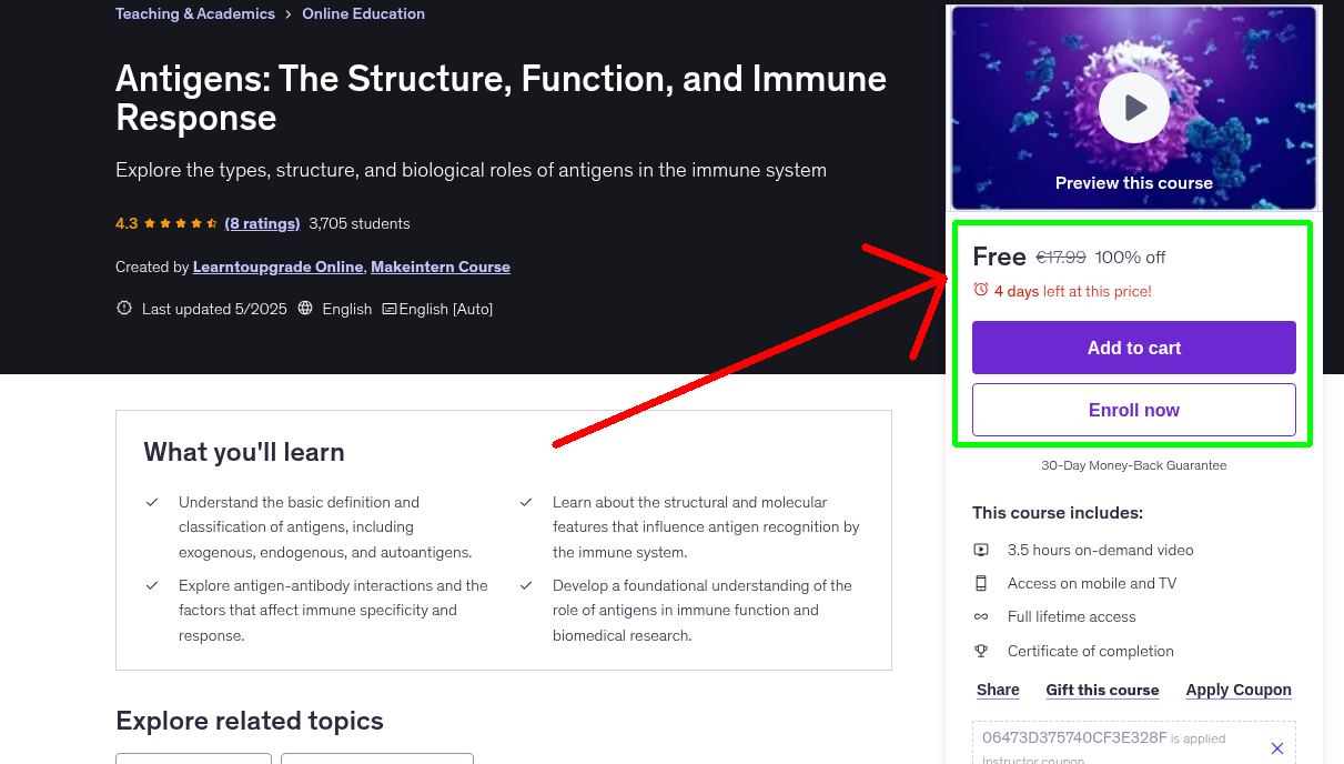 Antigens: The Structure, Function, and Immune Response