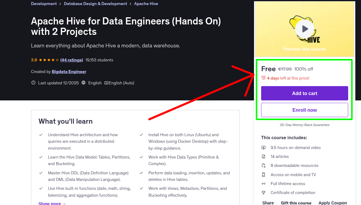 Apache Hive for Data Engineers (Hands On) with 2 Projects