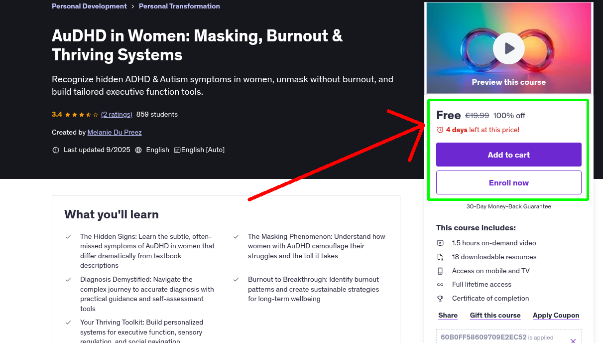 AuDHD in Women: Masking, Burnout & Thriving Systems