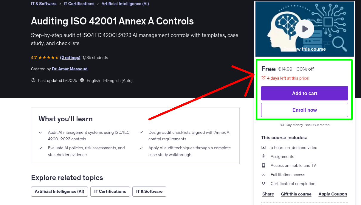 Auditing ISO 42001 Annex A Controls