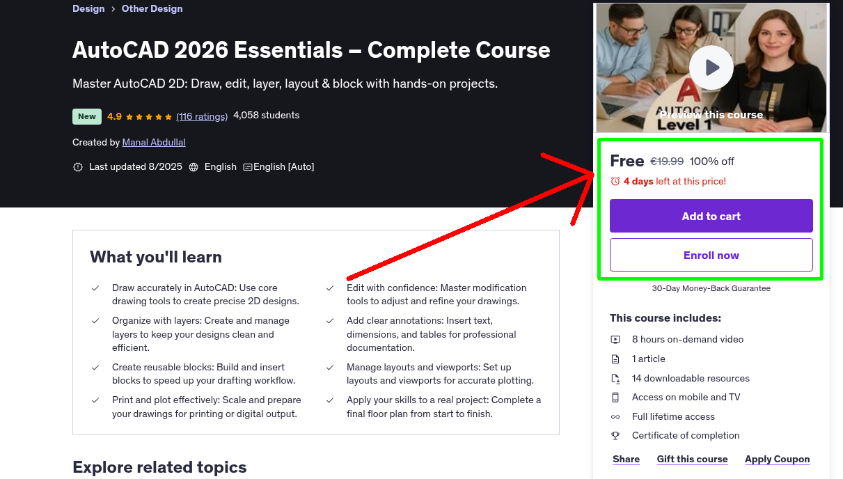 AutoCAD 2026 Essentials – Complete Course