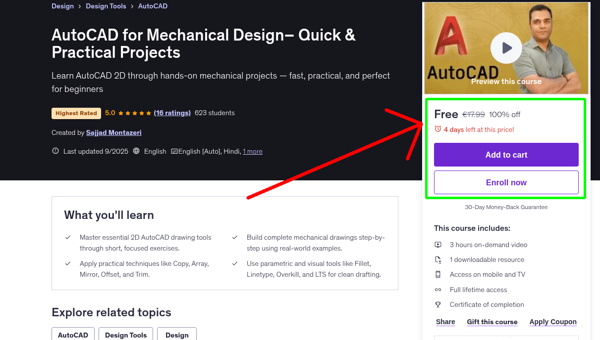 AutoCAD for Mechanical Design– Quick & Practical Projects