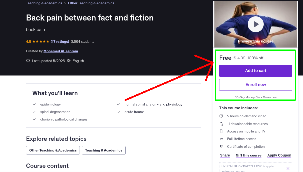 Back pain between fact and fiction