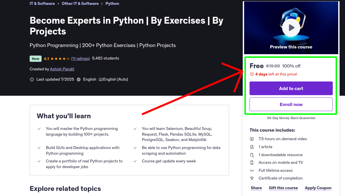 Become Experts in Python | By Exercises | By Projects