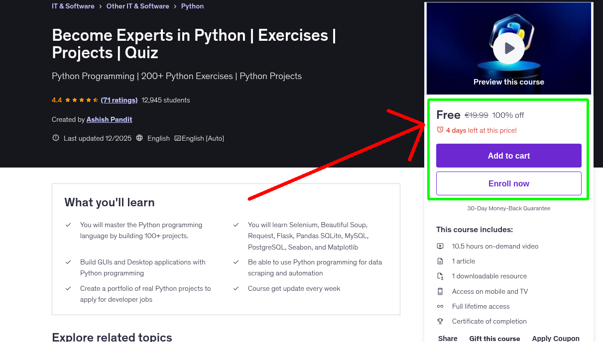 Become Experts in Python | Exercises | Projects | Quiz