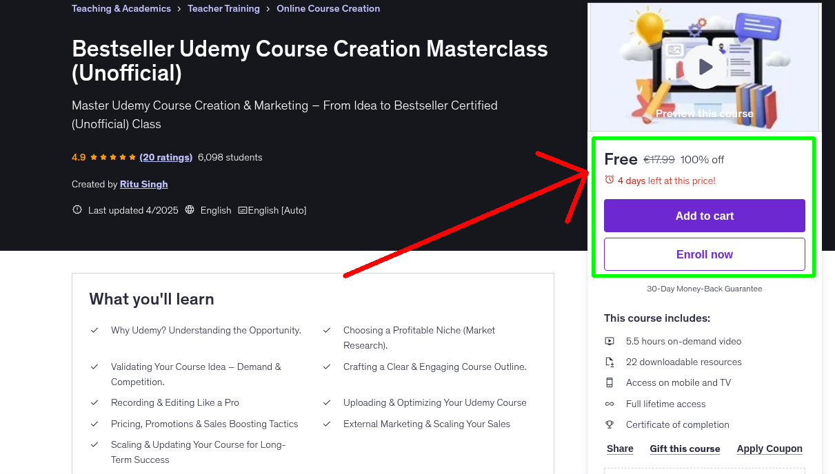 Bestseller Udemy Course Creation Masterclass (Unofficial)