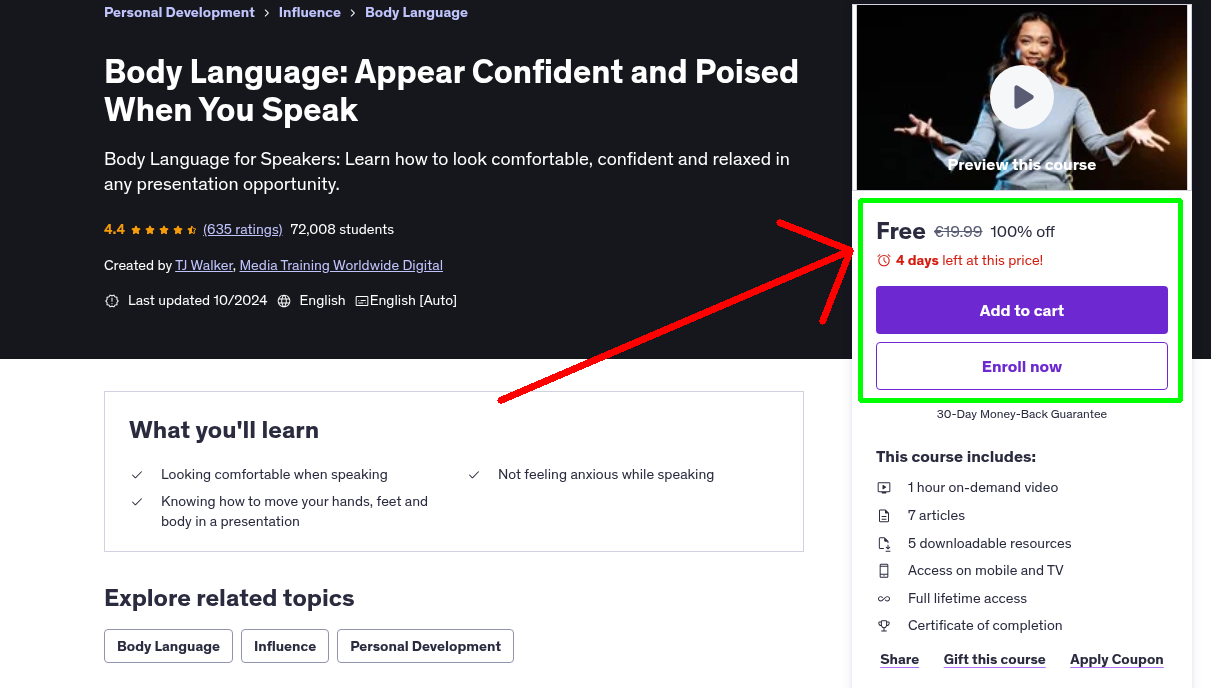 Body Language: Appear Confident and Poised When You Speak