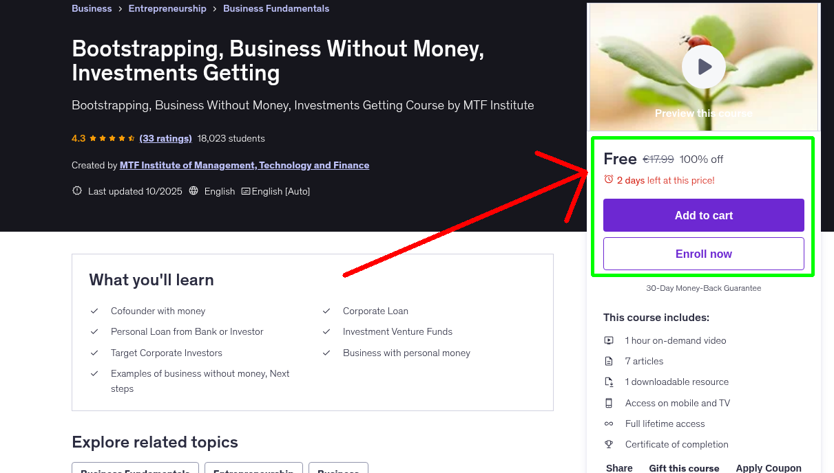 Bootstrapping, Business Without Money, Investments Getting