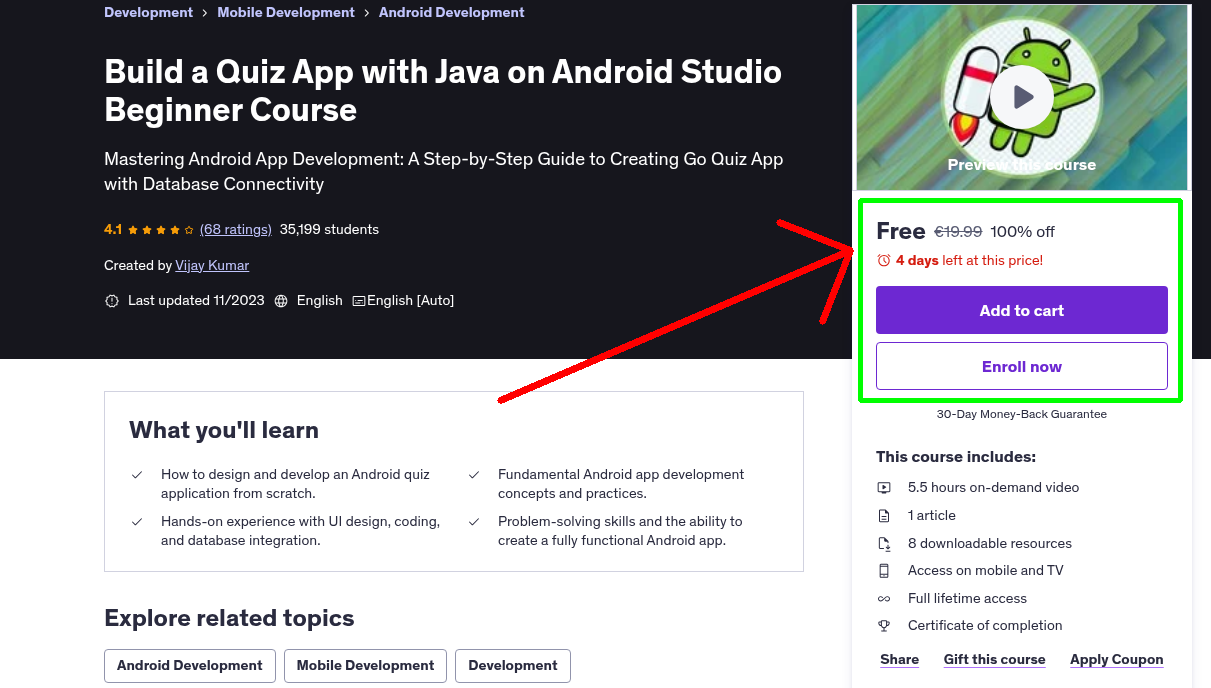 Build a Quiz App with Java on Android Studio Beginner Course
