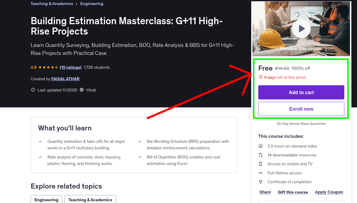 Building Estimation Masterclass: G+11 High-Rise Projects