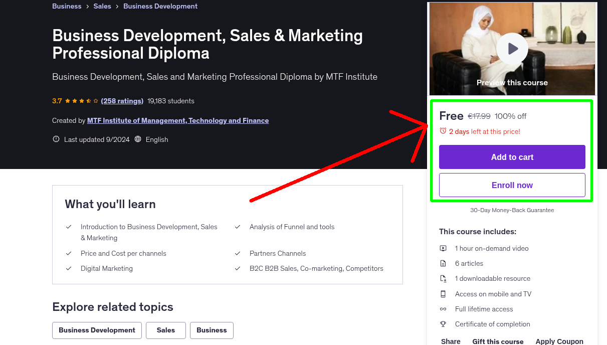 Business Development, Sales & Marketing Professional Diploma