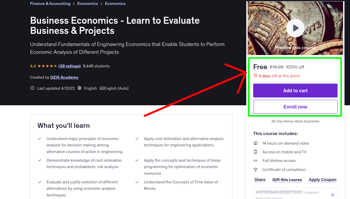 Business Economics - Learn to Evaluate Business & Projects