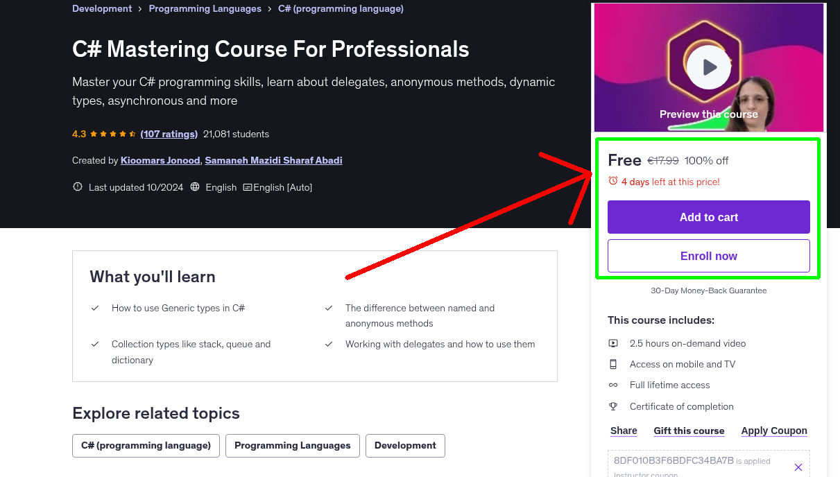 C# Mastering Course For Professionals