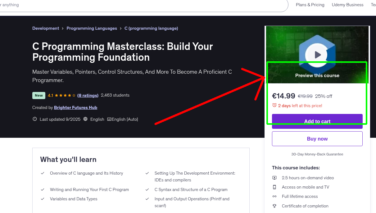 C Programming Masterclass: Build Your Programming Foundation