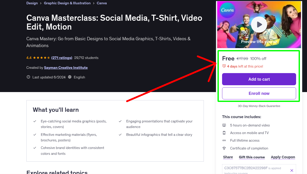 Canva Masterclass: Social Media, T-Shirt, Video Edit, Motion