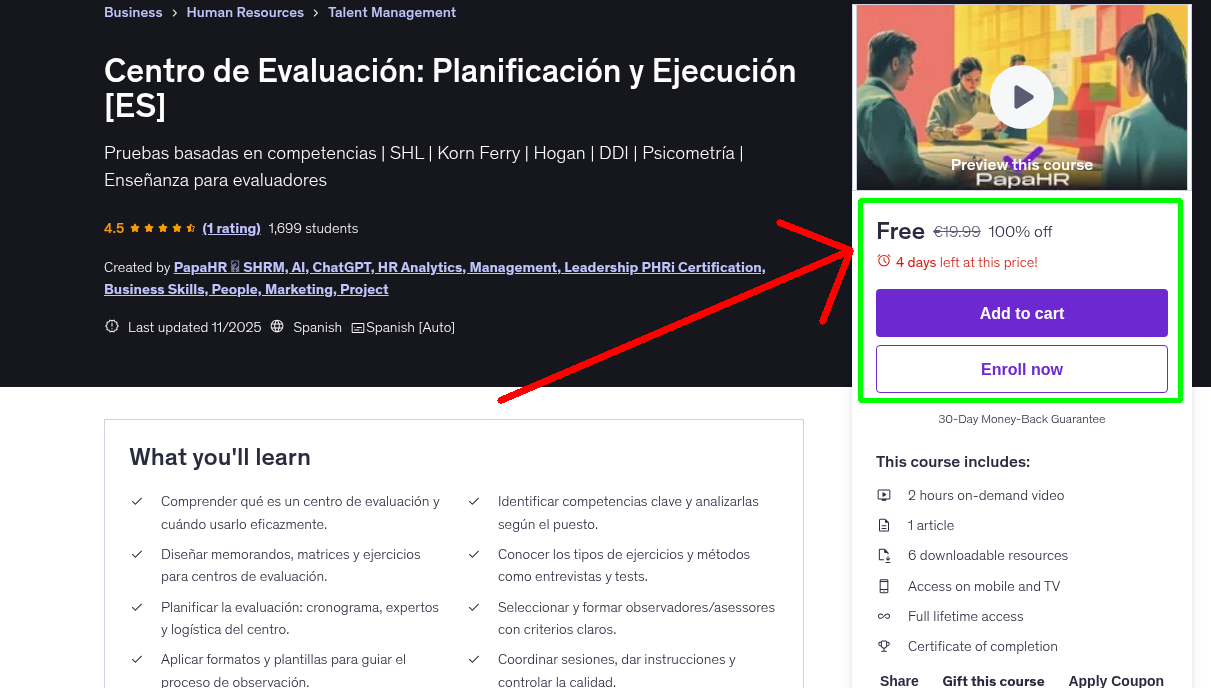 Centro de Evaluación: Planificación y Ejecución [ES]