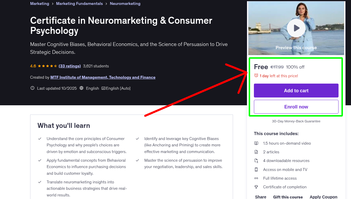 Certificate in Neuromarketing & Consumer Psychology