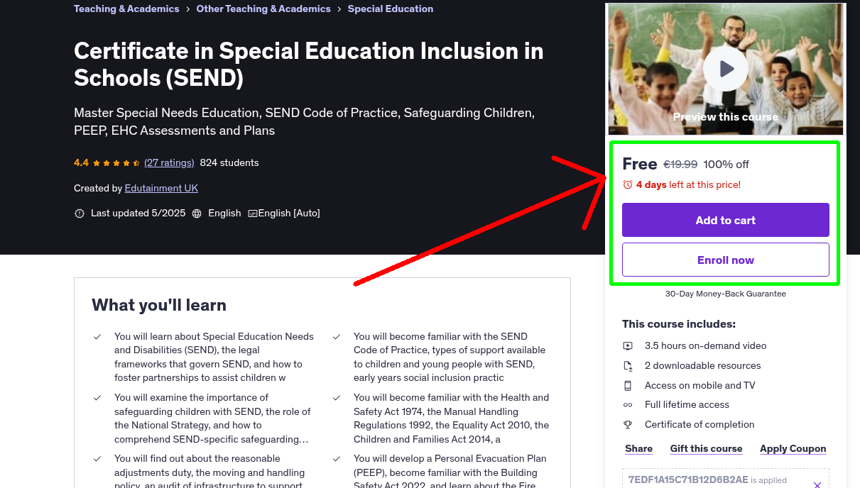 Certificate in Special Education Inclusion in Schools (SEND)