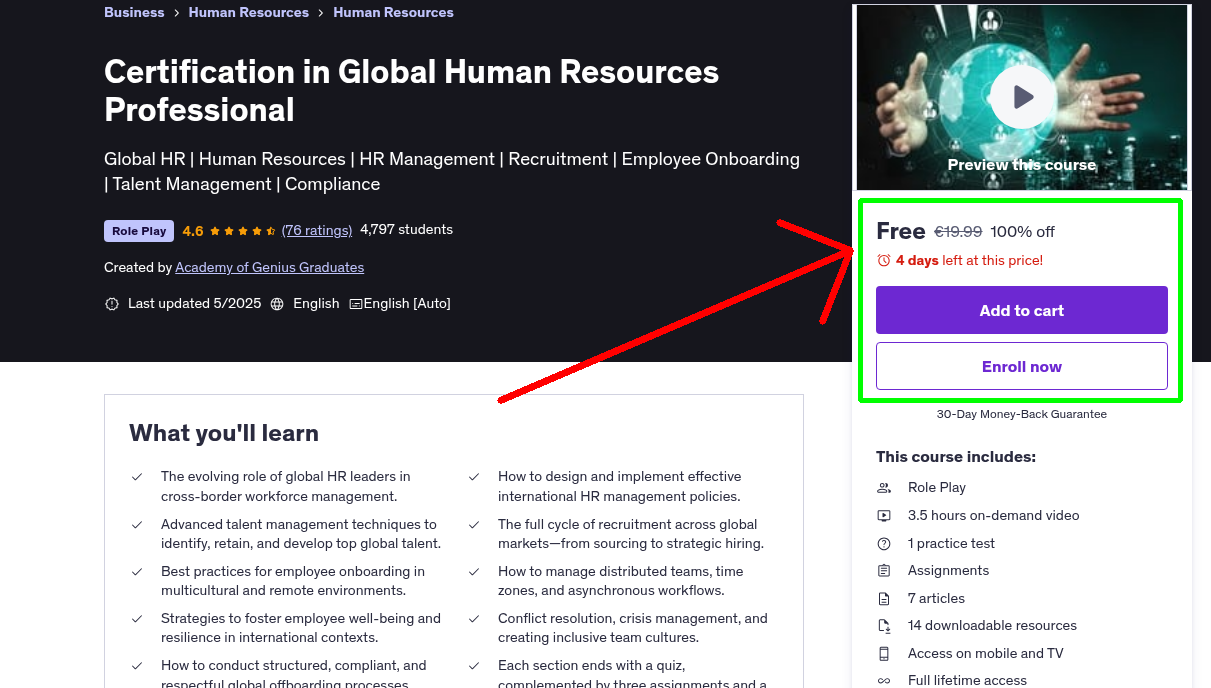 Certification in Global Human Resources Professional