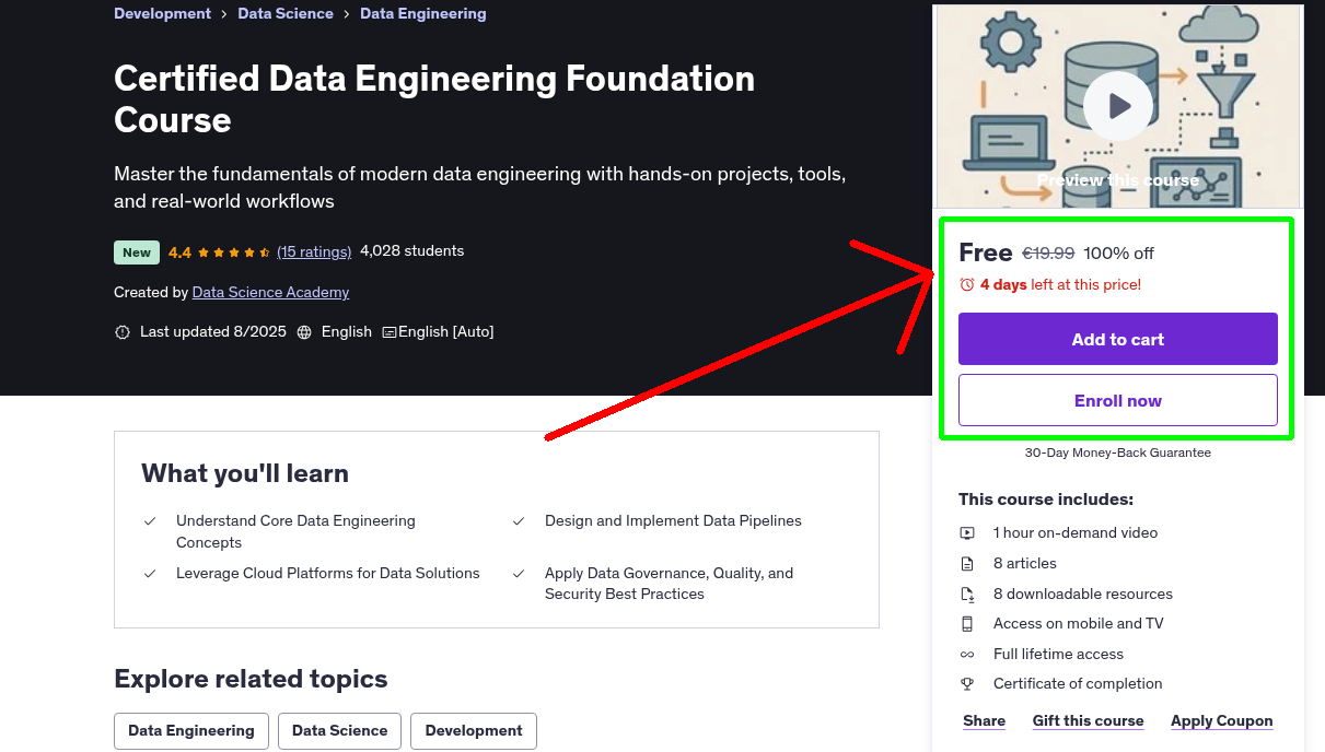 Certified Data Engineering Foundation Course
