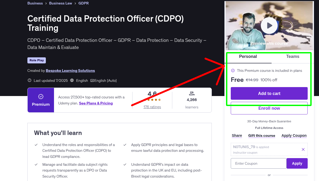 Certified Data Protection Officer (CDPO) Training