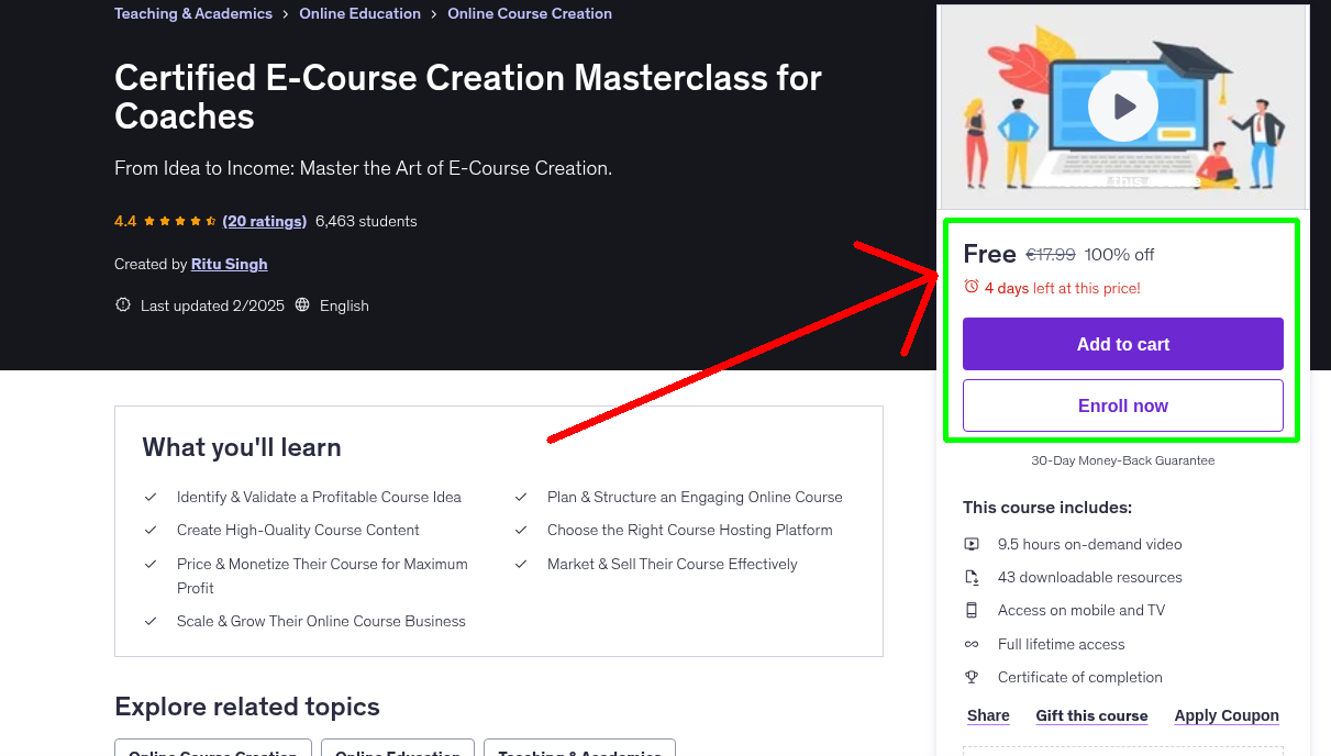 Certified E-Course Creation Masterclass for Coaches