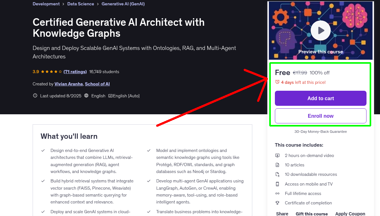 Certified Generative AI Architect with Knowledge Graphs