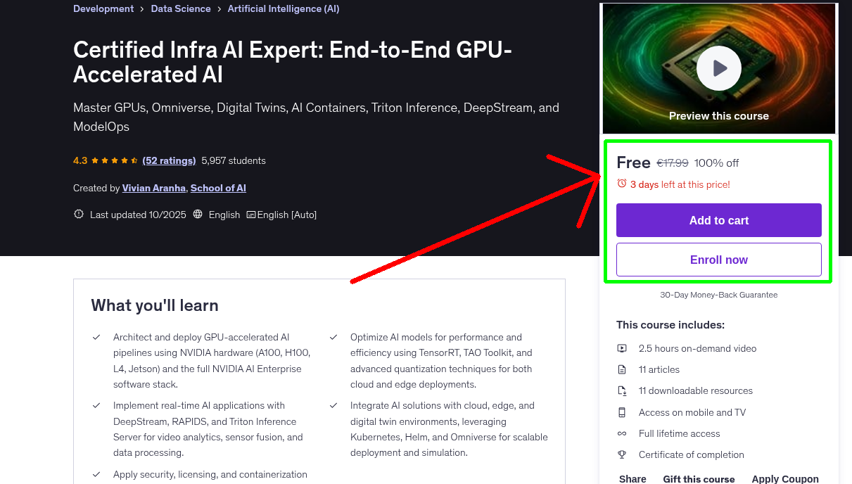 Certified Infra AI Expert: End-to-End GPU-Accelerated AI