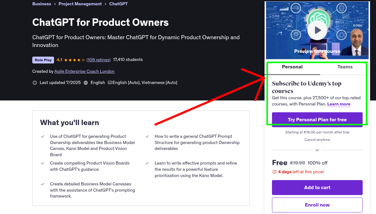 ChatGPT for Product Owners