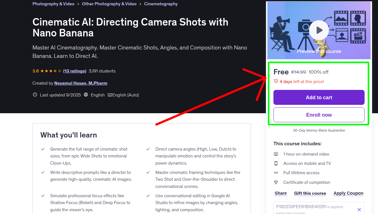 Cinematic AI: Directing Camera Shots with Nano Banana