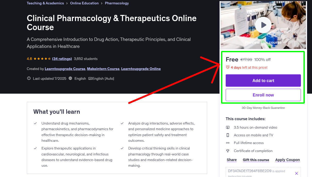 Clinical Pharmacology & Therapeutics Online Course
