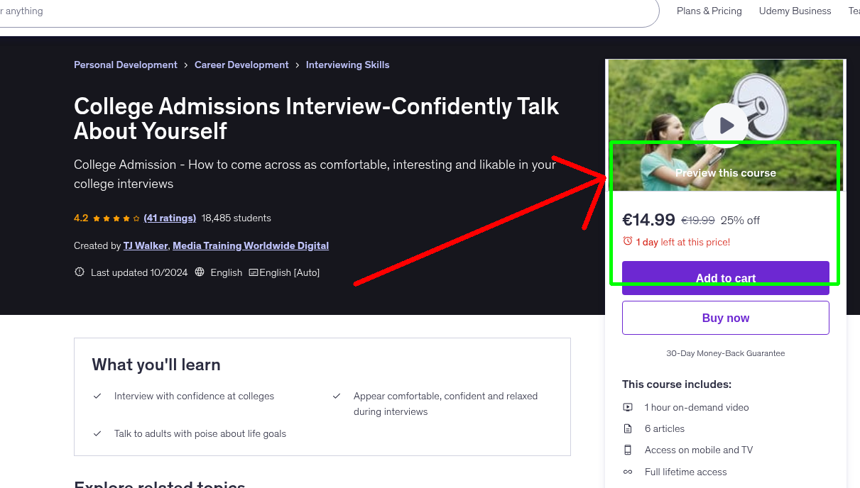 College Admissions Interview-Confidently Talk About Yourself